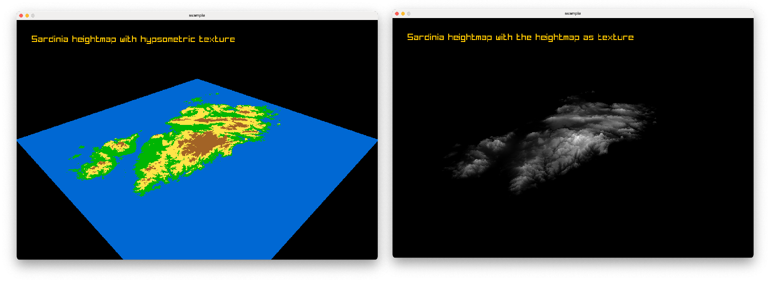 heightmap and colormap
